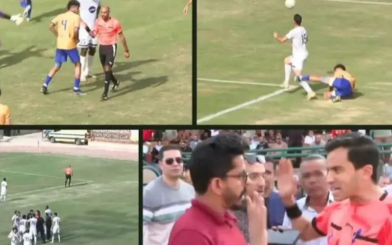 حادثة غريبة في دوري المحترفين .. إلغاء ركلة جزاء بـ التليفون | شاهد